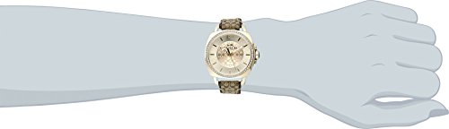 Coach-Womens-14502509-Boyfriend-Signature-Fabric-Leather-Gold-Tone-Glitz-Watch