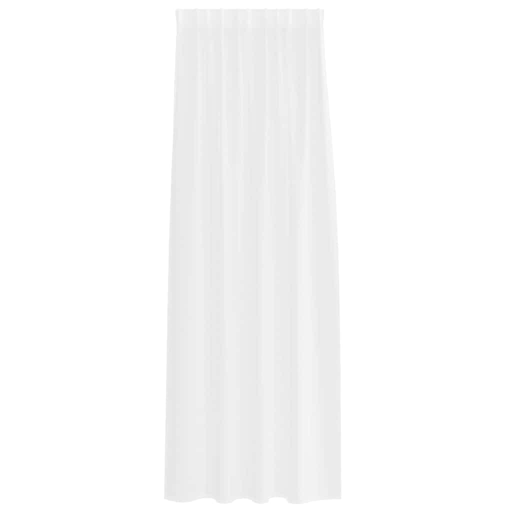 Cortina de gasa blanca, 2 unidades, 260 x 140 cm, poliéster transparente, con ojales, para salón, dormitorio, cocina, protección visual y transmisión de luz, luz suave