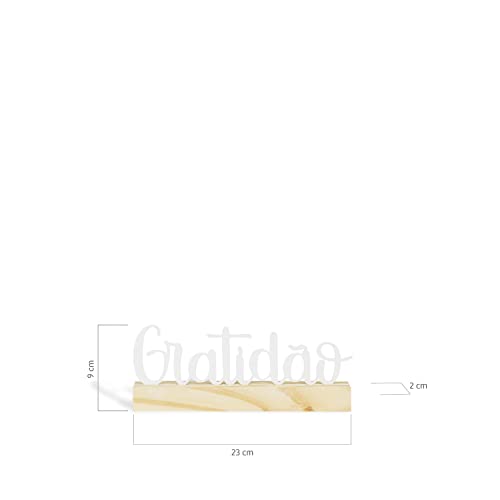 escultura com base de mesa gratidão