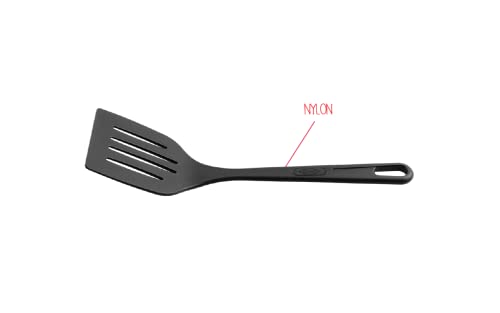 Espátula Perfurada Nylon 27cm Prt Brinox Preto
