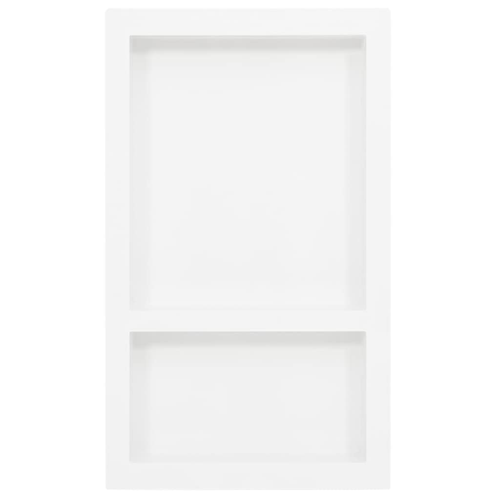 Niche de douche avec 2 compartiments Blanc brillant 41x69x9 cm