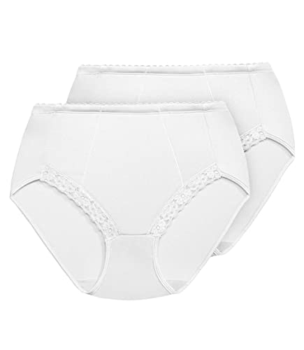 Image of Exquisite Form Women's 51070261A Control Top Slimming Body Shaper Panties, Medium Control, Lace, 2-Pack