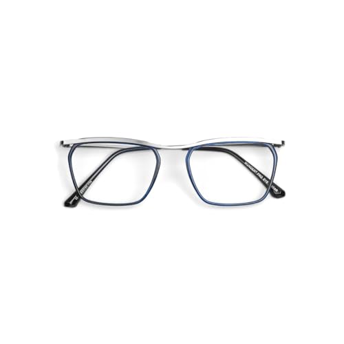 Image of SAM AND MARSHALL CHARLIE Eyeglasses - Light Weight Blu-Cut Computer Glasses With Tinted Metal Frames - Prescription Friendly Rectangle Shape for Men & Women