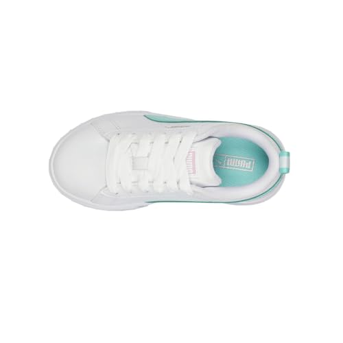 PUMA Kids Girls Mayze Leather Lace Up Sneakers Shoes Casual - White4
