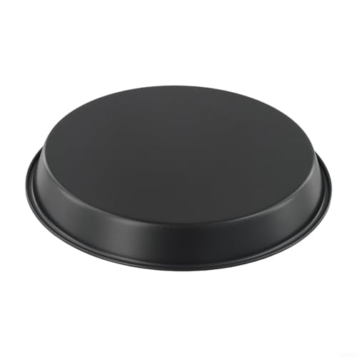 Mikrowellenofen Antihaft-Pfanne aus Karbonstahl, runde Form zum Backen von Pizza, Fleisch, Fisch, Huhn, leicht zu reinigen (C)