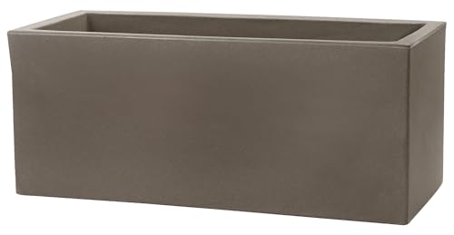 Vaso 60x25x25cm in Resina Schio Cassa Essential 60 Cappuccino