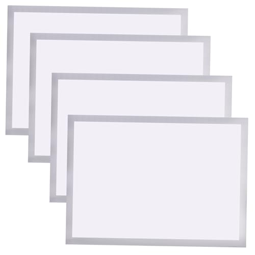 OUNONA 4Pcs Magnetic Picture Frames Self Adhesive Cross Stitch Painting Display for Home Decor Stylish Art Frame present for Family and Friends