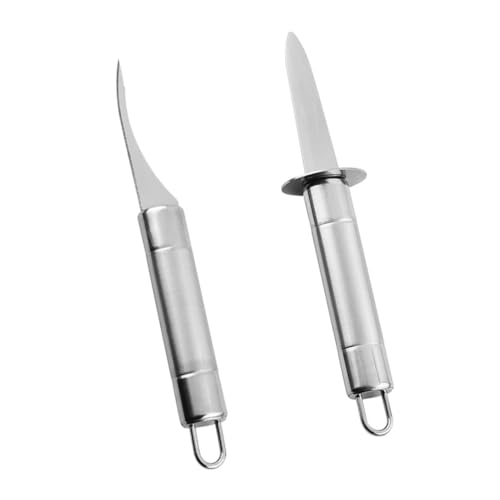 FUNOMOCYA 2 Pz Coltello ostrica di Mare Opener Kit Coltello per crostacei cozze Set Cucina Attrezzi Cucina Abito taglierino per gamberetti Strumento Apri Shell sgusciato detergente