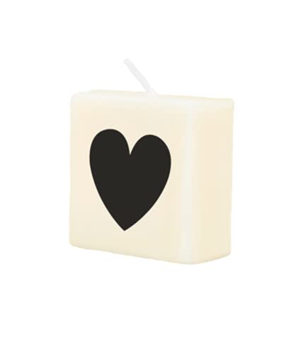 PD-Party 7040046 Vela corazón negro tipo Scrabble | Fiesta | Deco...