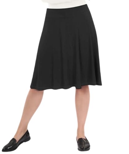Kosher Casual Women's Mid-Knee Length Full A-Line Skater Skirt