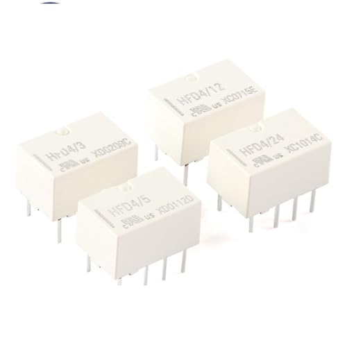 Relé HFD4-24 de señal de 24V DC con 8 pines para automatización industrial