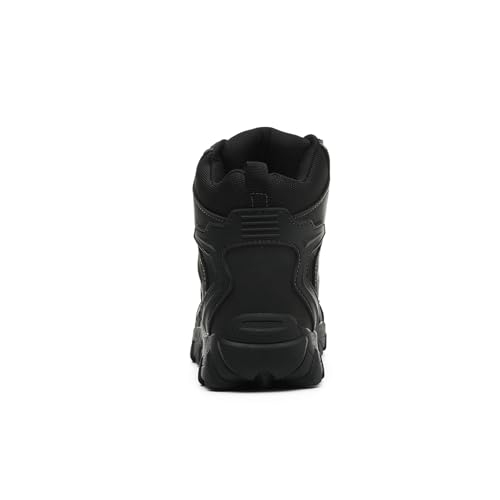 Image of Work Boots for Men Comfortable Steel Toe Boots | Ankle Support and Breathable, Non Slip Rubber Outsole, Safety Industrial and Construction Shoes, Latex Cushioning Insoles