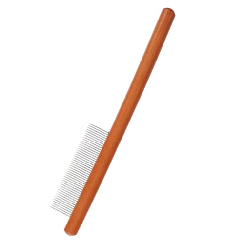 HOLIDYOYO Handle Pet Hair Removal Comb for Cats and Dogs Multi Functional Grooming Tool with Metal Teeth for Long Hair Gentle Skin Comfortable Grip for All Breeds