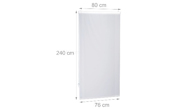 Store De Baignoire Relaxdays 60x240 Cm - Rideau Douche Hydrofuge Blanc Pour Salle De Bain