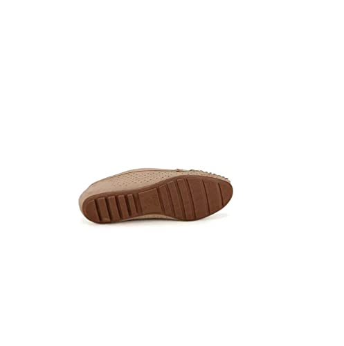 Mocassim Feminino Vizzano Camurça Flex Bege