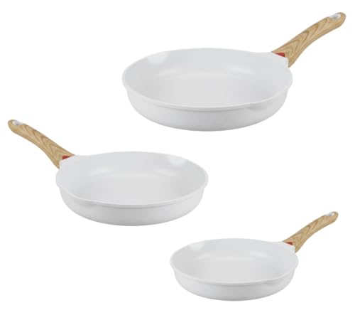 Venteo - Poele Induction Fonte Aluminium 20-24-28 CM | Ustensiles De Cuisine Polyvalents | Entretien Lave Vaisselle | Compatibilité Gaz Electrique Plaque Induction | Cuisson Homogène