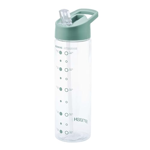 Smash Drink Bottle with Water Timings 700ml Sage, Grey