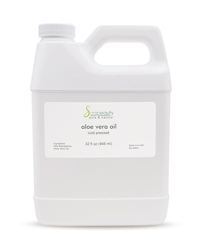 Soapeauty ALOE VERA OIL for Skin, Face, Hair | Moisturizes and Soothes | 100% Natural Oil Cold Pressed - 32 Fl Oz