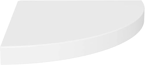 Miniatura 4 de Estantes de esquina flotantes, 2 piezas de MDF blanco de 13.8 x 13.8 x 1.5 pulgadas, gabinete de pared de cocina, estantería flotante, estante de