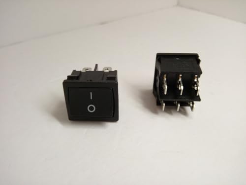 #US 2 Pcs Lot Pack 1 6A 250V AC 10A 125V On Off Rocker Boat Switch 6 Pins 2 Posit