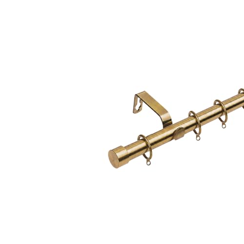 Image of Lister Cartwright 19mm Antique Brass Extendable Curtain Pole 70-120cm
