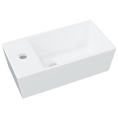 Vidaxl Lavandino Bianco 48X25X15 Cm In Ceramica