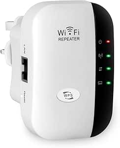 2026 Newest WiFi Extender, WiFi Booster, WiFi Covers Up to 3850 Sq.ft and 45 Devices, Internet Booster - with Ethernet Port, Quick Setup, Home Wireless Signal Booster, UK plug (White)
