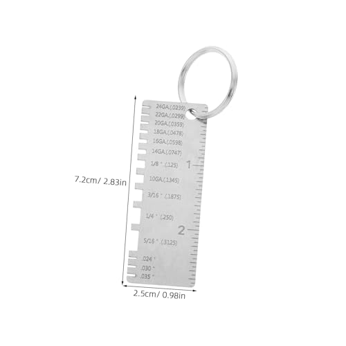 Artibetter Herramienta de Medición para Soldadura Calibrador de Grosor en Acero Inoxidable para Inspección Precisa de Soldaduras con Escalas Grabadas para Medición Exacta Uso Versátil en Soldadura, Manufactura y Construcción miniatura 2