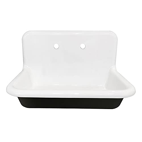 Kingston Brass Gourmetier Gclws302019 30X20 Single Bowl Wall Mounted Sink, White #TOP3