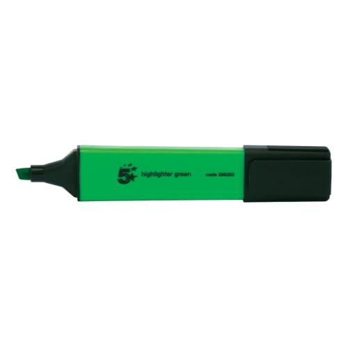 Image of 5 Star Office Highlighter Chisel Tip 1-5mm Line Green [Pack 12]