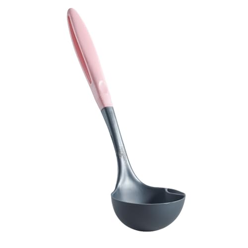 Cuchara Sopera Colador separador de aceite for cucharón de sopa doméstico para Cocinar en La Cocina(Rosado)