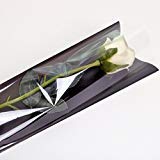 Single Rose Packaging Bags Flower Bouquet Bag, 100 Counts (Black) #TOP1