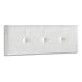 DISTRIGAL, S.L. Cabecero Cama Matrimonio tapizado en símil Piel Color Blanco, Cabezal Modelo Deva, Medidas: 159,5 cm (Largo) x 49,5 cm (Alto) x 3,5 cm (Fondo)