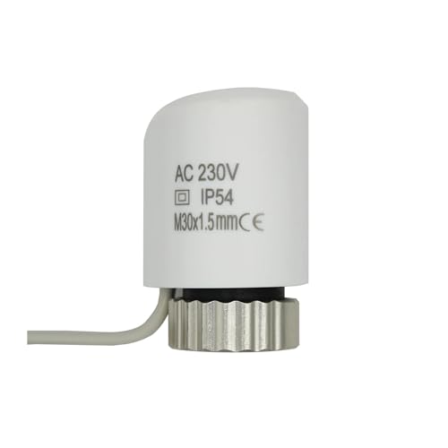 Tête de valve d'actionneur de chauffage électrique 220V NO vert