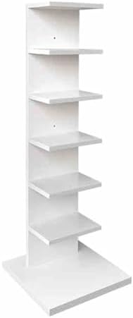 Veal Spine Bookshelf Tower – 5 to 8-Tier Floor Standing Book Organizer, Modern Invisible Floating Design for Efficient Storage and Stylish Display, Ideal for Home or Office