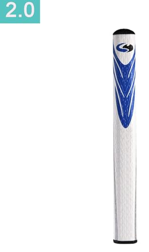 QYEW 2.0 Puttergriff - Professioneller Golfschlägergriff Mit Druckstange, Rutschfester PU-Griff für Golf, Fischstange, Dip-Netz, Blau