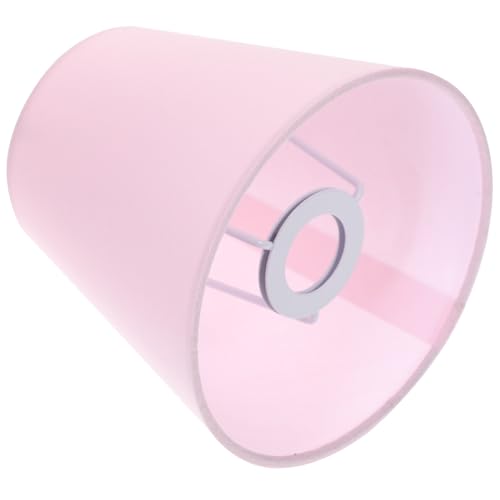 DONFAMDS Paralume di Lino Vintage Attacco E27 Paralume per Lampada da Tavolo e Lampada da Interno Accessorio Decorativo per Casa Hotel e Studio Colore Rosa Tenue