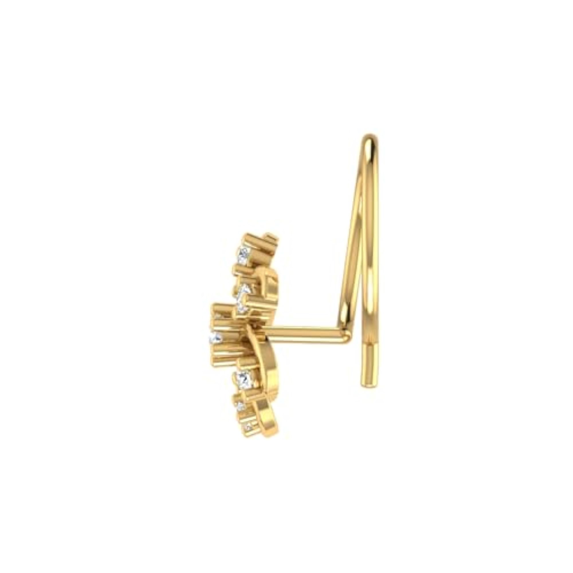 14Kt Yellow Gold Stud Nosering, Elegant Gift