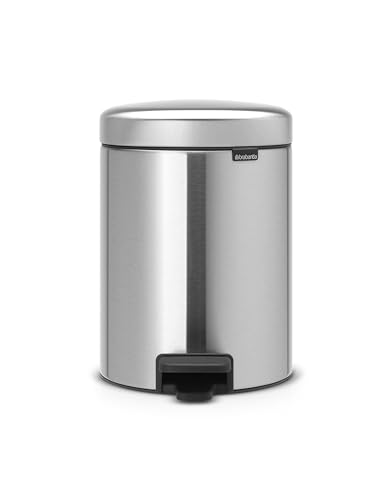 Caneca de basura Brabantia 5 litros con pedal acero mate