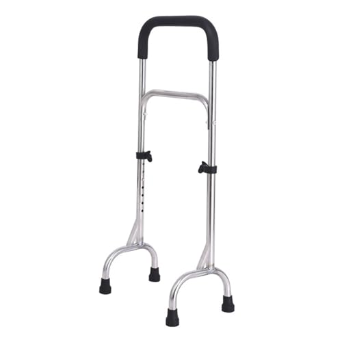 AKPHBKFG Bastón para Personas Mayores, Multifuncional, con Base Ancha y Ajustable de Cuatro Patas, de Acero Inoxidable, Estable y Ayuda para la Movilidad.