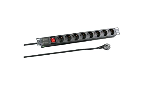 Multiprise 8 x CEE 7/3 EFB 19" 1HE boîtier aluminium gris d'une durabilité supérieure