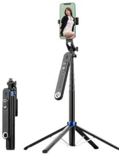 Prime Mart 1.85M Four Leg Selfie Stick Tripod with Bluetooth Remote for Live Streaming and Recording (PM-306)