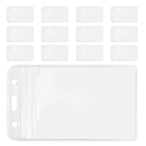 Porta tarjetas verticales COHEALI x100: fundas impermeables transparentes para identificaciones