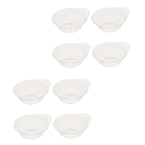SOLUSTRE 8-piece Plastic Bowl Set Compact Easy to Store Rice Soup Ice Cream Bowls for Camping Parties Daily Use