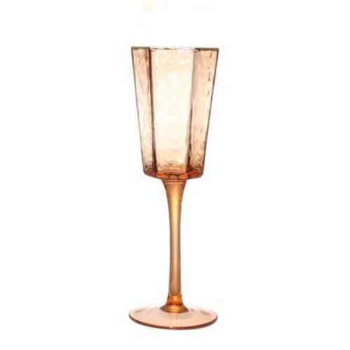 dP3sQ8mXjN flûte à champagne en plástico breloques de fête d Copa de champán rosa, 1 juego copas hexagonales cristal con base alta, capacidad 5,24 oz for festivales tradicionales