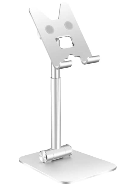 Defianz Poquito Phone Stand Aluminium Ergonomic Height Angle Adjustable Tablet Stand/Mobile Phone Holder for Desk Compatible with All Smartphones & Tablets.