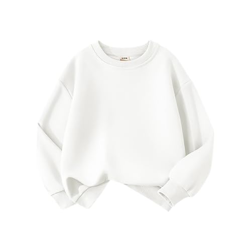 Boys Pullover Hoodie Toddler Kids Baby Boys Girls Basic Crewneck Pullover Sweatshirt Children's Solid Boys Girls