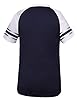 Simapak Womens Football Fans Athletic City Raglan T-Shirts, Navy & White, XL #3