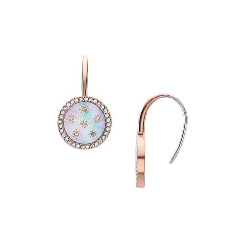 Fossil Merrit JF04938791 - Orecchini da donna in acciaio inox color oro rosa
