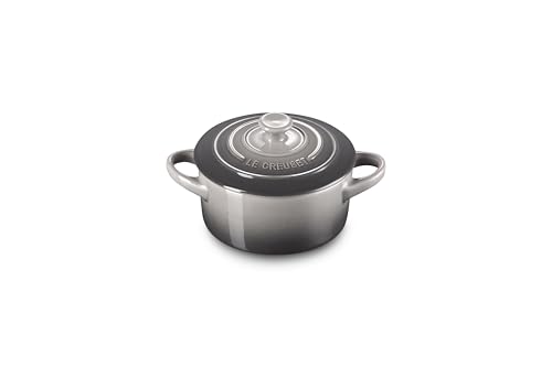 Image of Le Creuset Stoneware Mini Round Cocotte, 8 oz., Oyster